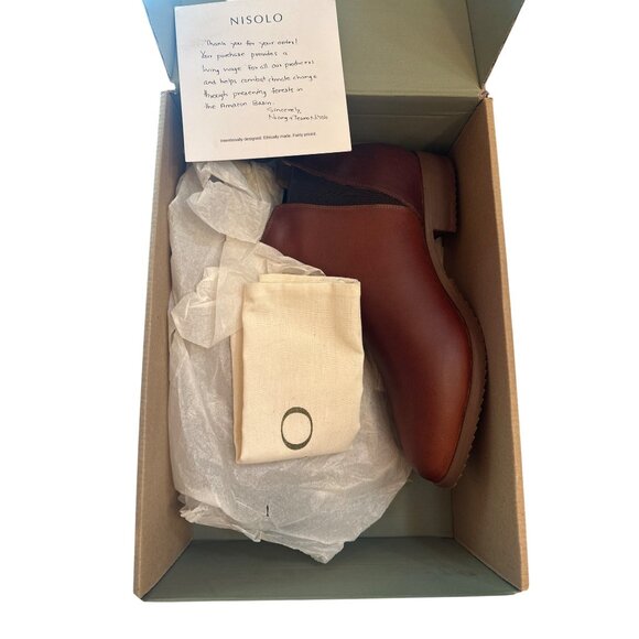 Nisolo Ava Auburn Leather Womens Chelsea Boots Size 9.5 Anthropologie $228 - Picture 12 of 12
